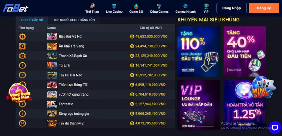 Ưu đãi độc quyền VTC88
